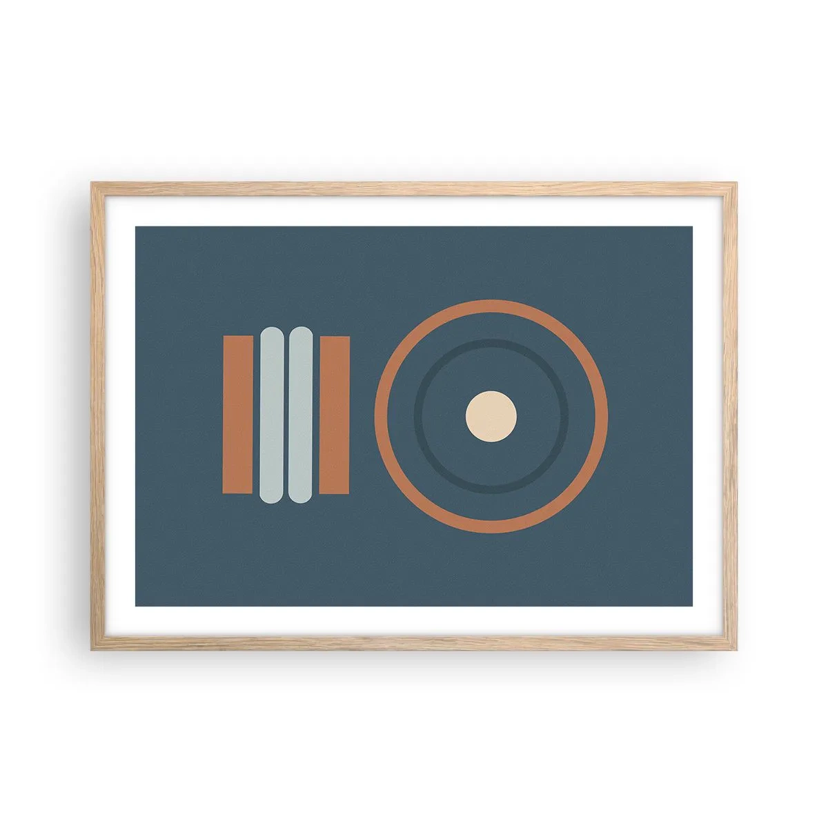 Poster în ramă de stejar deschis - Esența problemei - 70x50 cm