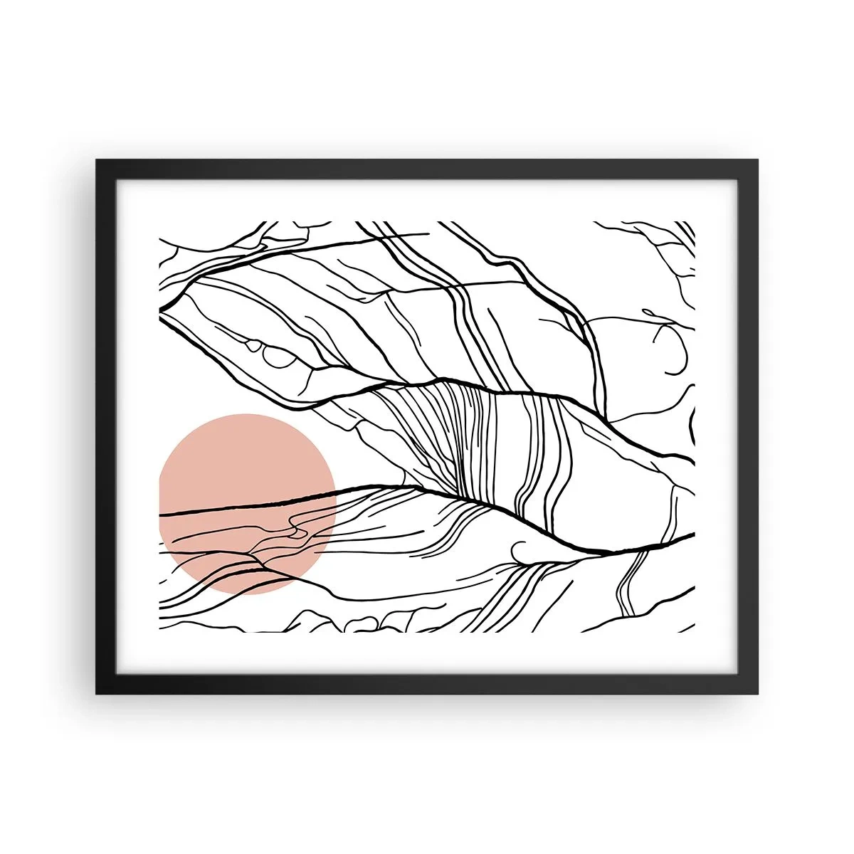 Poster în ramă neagră - Într-o rețea de crengi - 50x40 cm