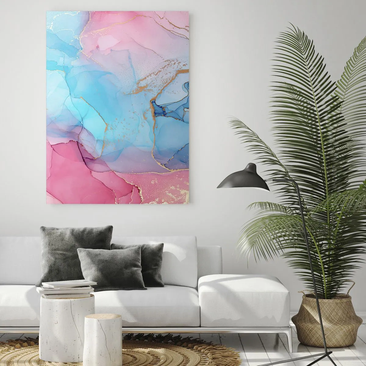 Tablou pe sticlă - Întâlnire și întrepătrundere - 80x120 cm