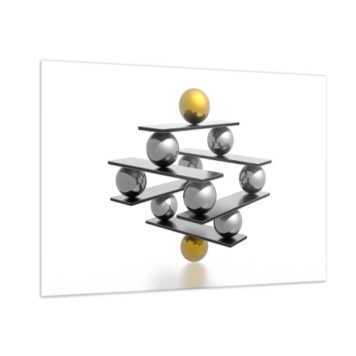 Tablou pe sticlă - Balanța aur-argint - 100x70 cm