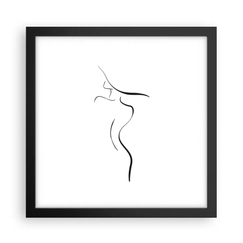 Poster în ramă neagră - E insesizabilă ca un val - 30x30 cm