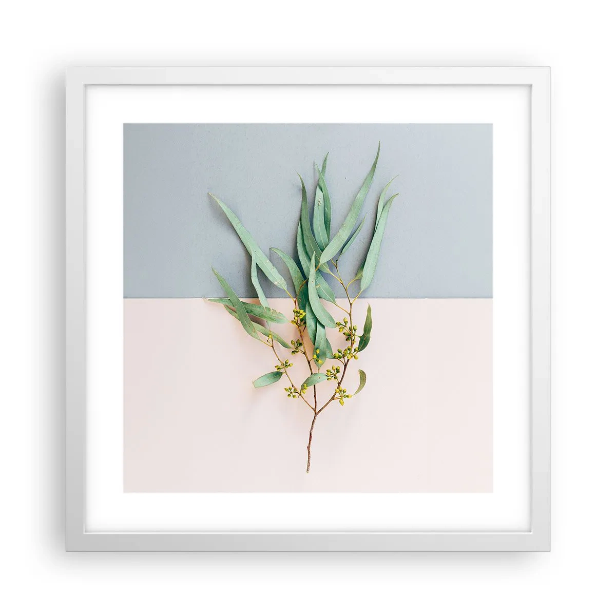 Poster în ramă albă - Subtilitate pastelată - 40x40 cm