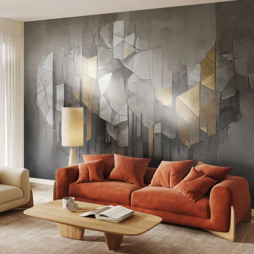 Tapet Standard Eco - Compoziție de gheață și lumină - Abstracția, Bucată, Art Deco - 400x280 cm