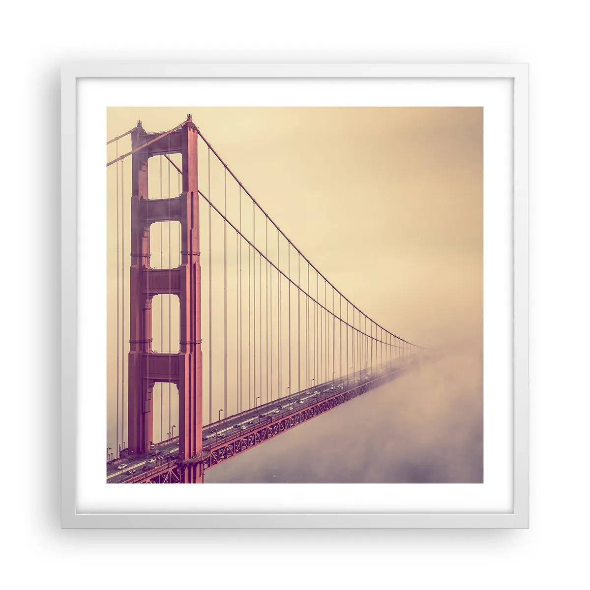 Poster în ramă albă - Între cer și pământ - 50x50 cm