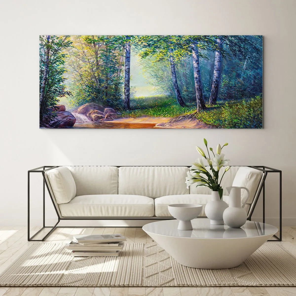 Tablou pe sticlă - Cadru idilic - 120x50 cm