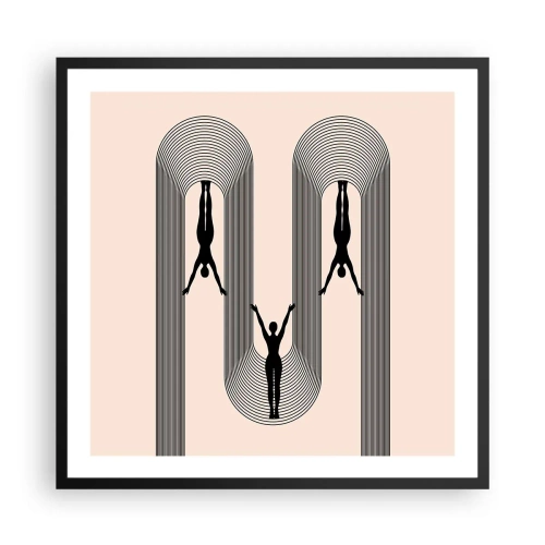 Poster în ramă neagră - Cu susul în jos - 60x60 cm