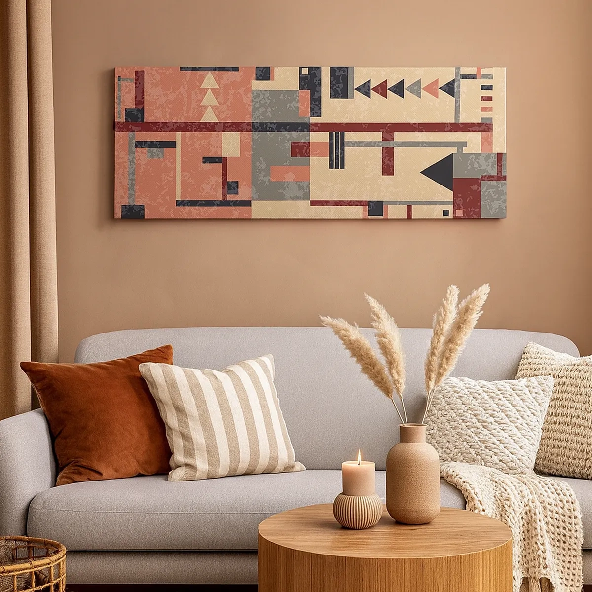 Tablou pe pânză - Combinație de verticale și orizontale - 30x30 cm