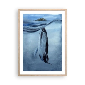 Poster în ramă de stejar deschis - Cele două lumi din nord - 50x70 cm