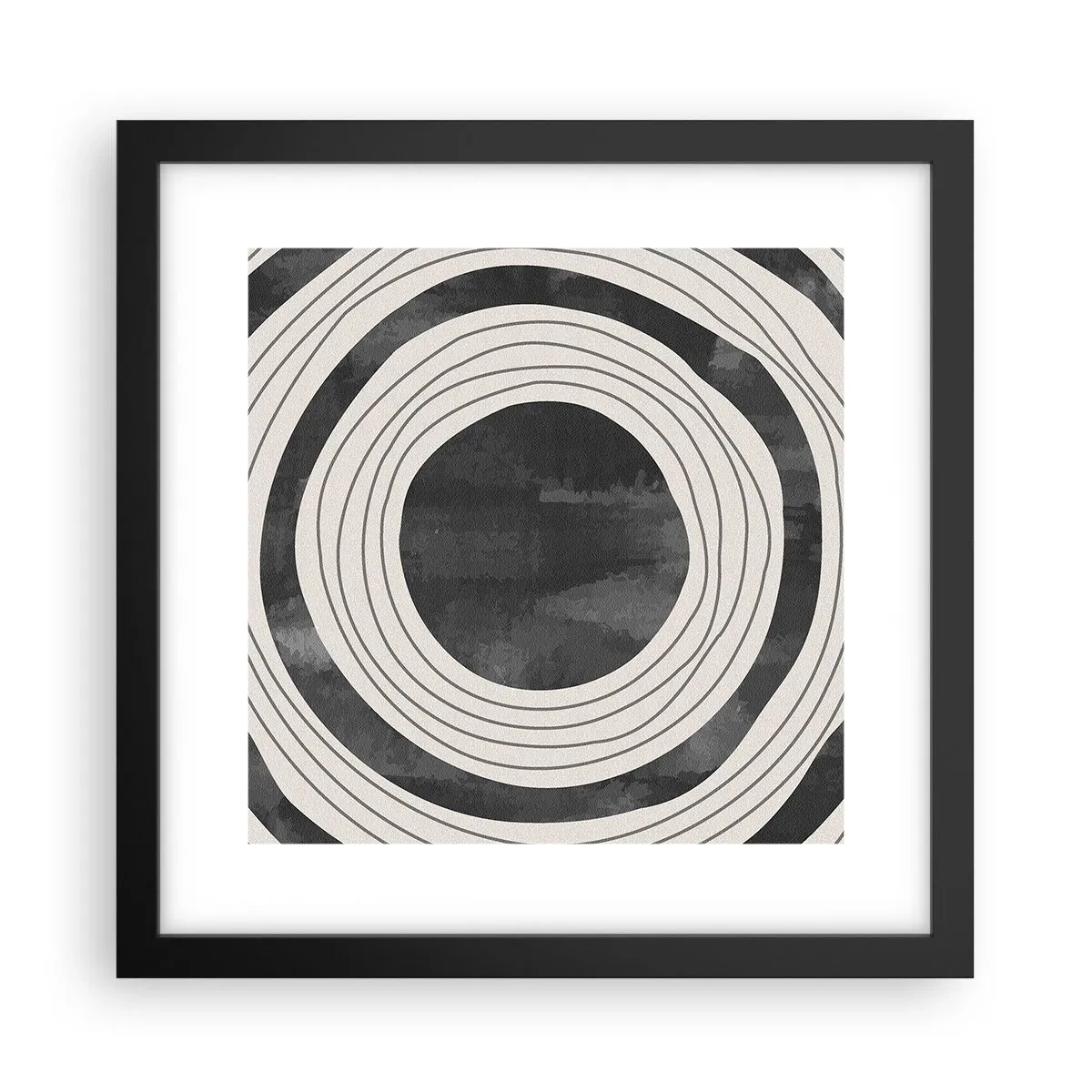 Poster în ramă neagră - Direct la subiect - 30x30 cm