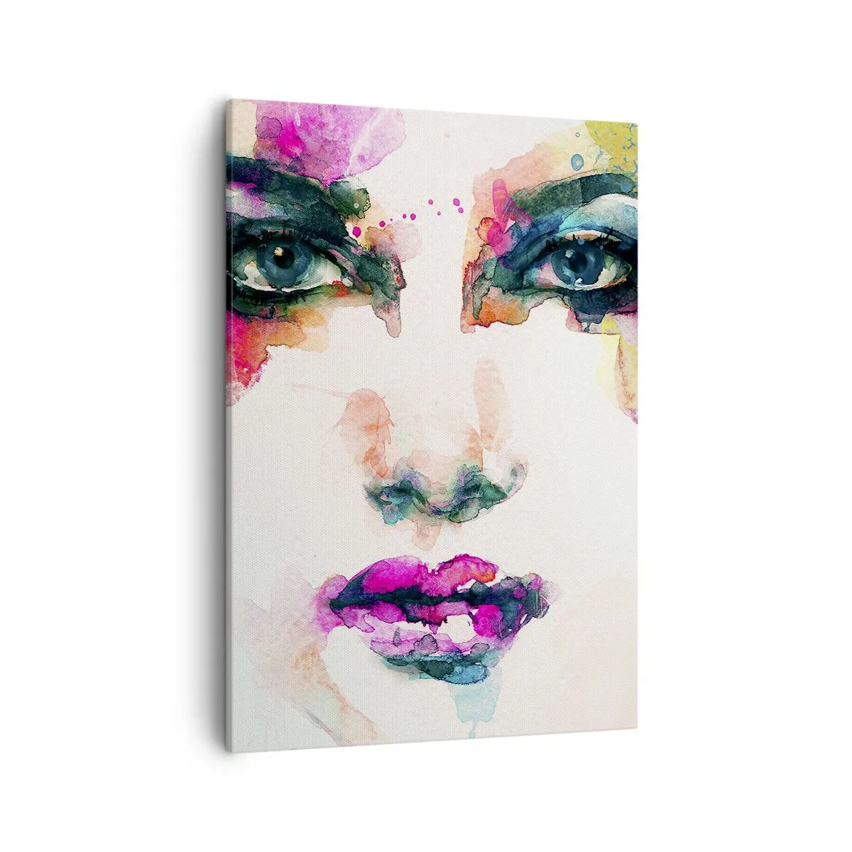 Tablou pe pânză - Portret pictat cu un curcubeu - 50x70 cm