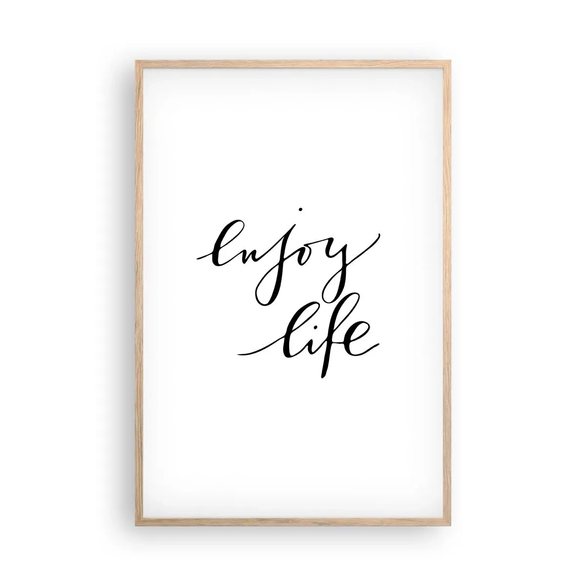 Poster în ramă de stejar deschis - Nimic de adăugat... - 61x91 cm