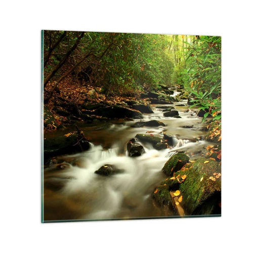 Tablou pe sticlă - Ca argintul lichid - 70x70 cm