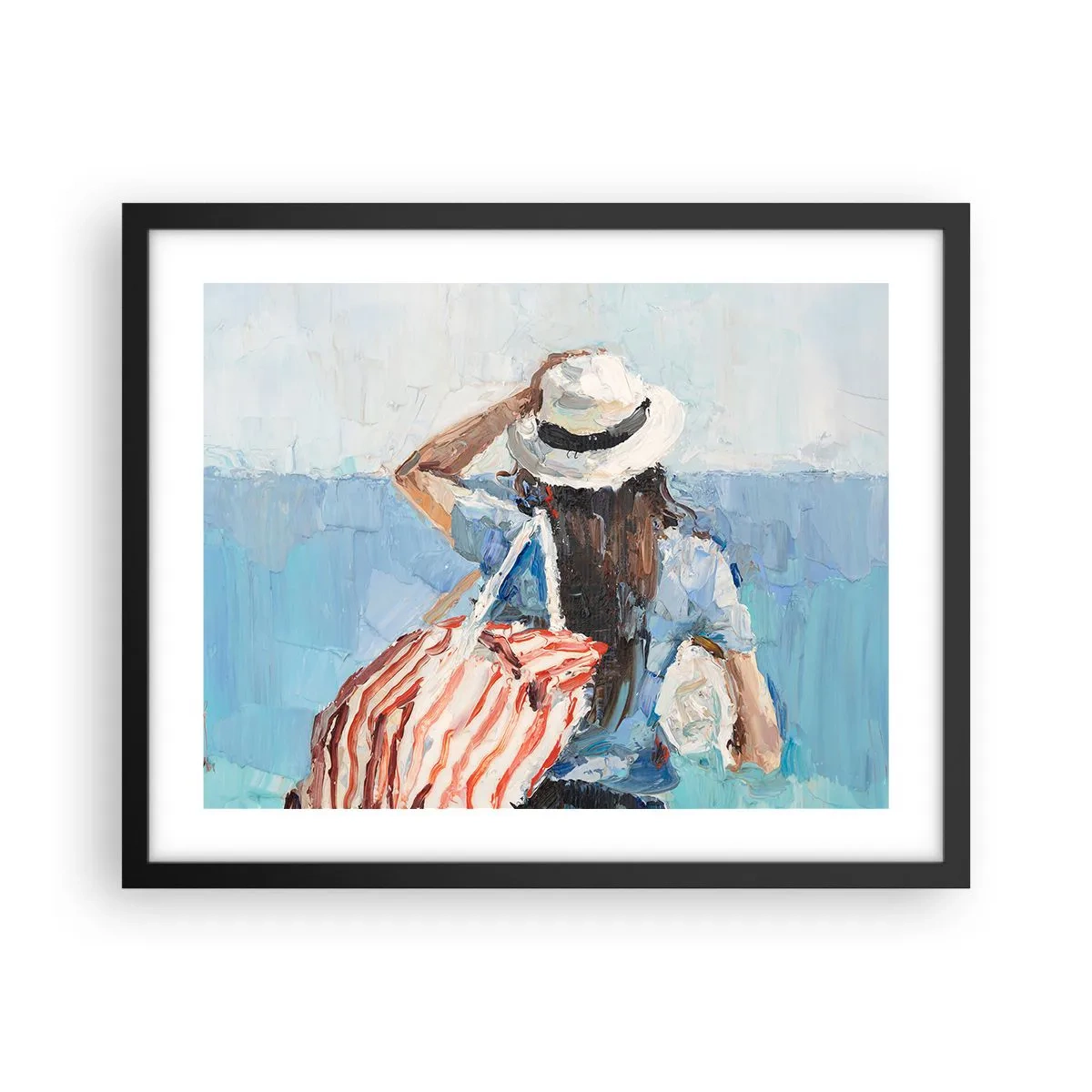 Poster în ramă neagră - Bine ați venit în concediu - 50x40 cm