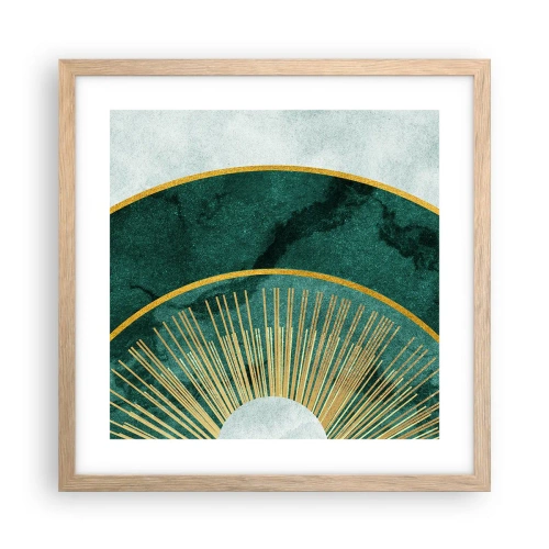 Poster în ramă de stejar deschis - Un alt sistem solar - 40x40 cm