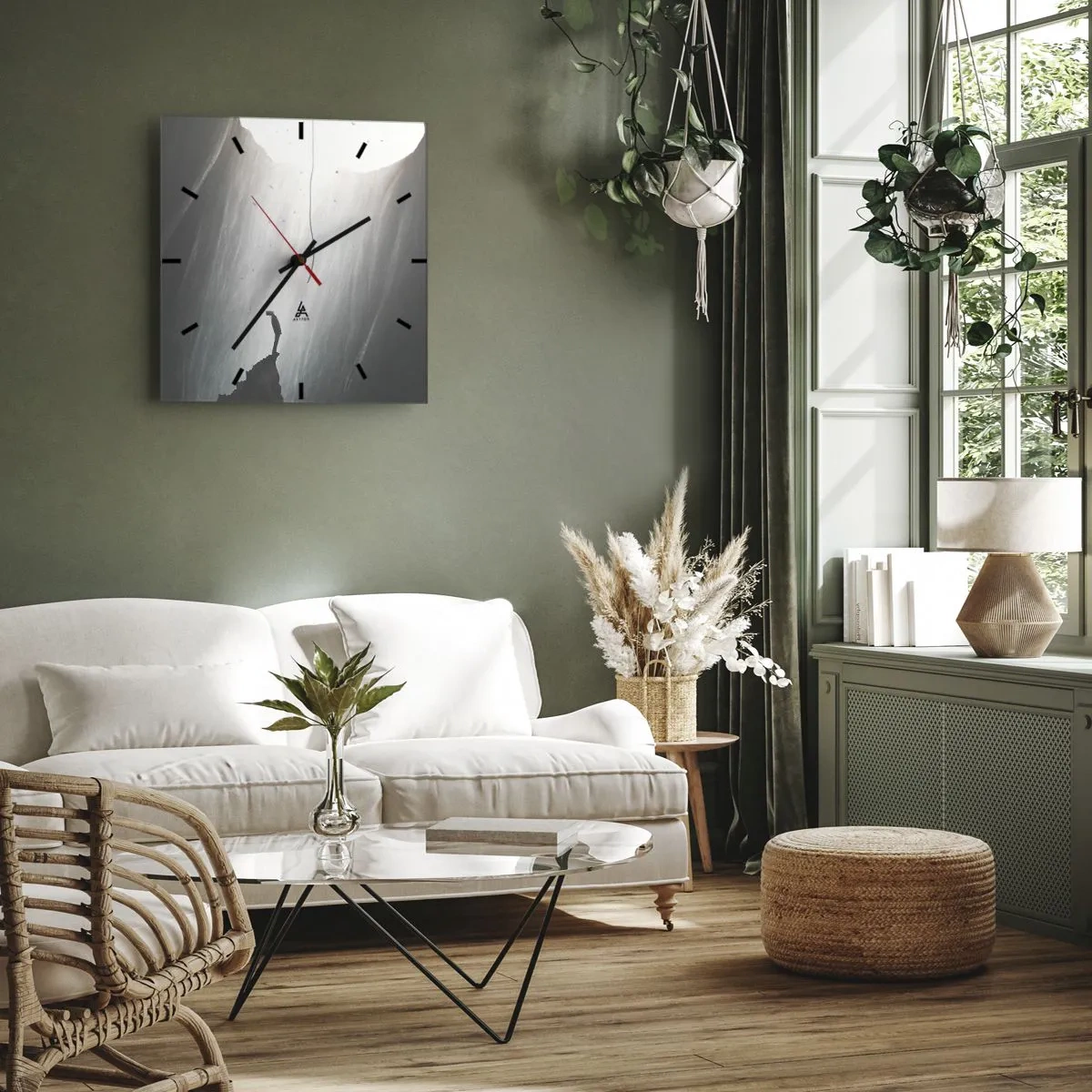 Ceas de perete - Ceas pe sticlă - Există întotdeauna o cale de ieșire - 40x40 cm