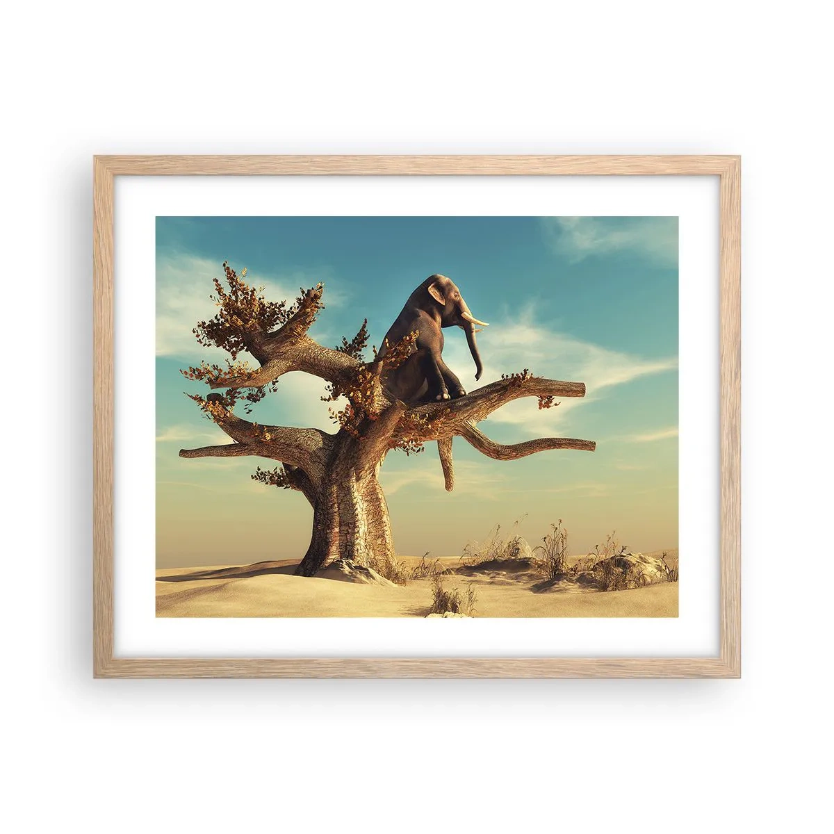 Poster în ramă de stejar deschis - Un nou punct de vedere - 50x40 cm