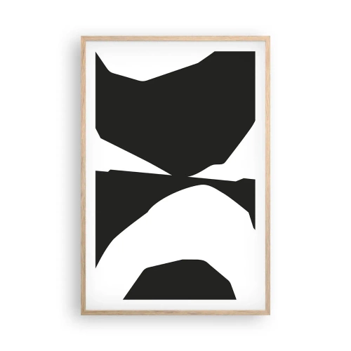 Poster în ramă de stejar deschis - Pozitiv -negativ - 61x91 cm
