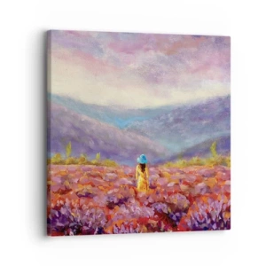 Tablou pe pânză - Într-o lume de lavandă - 30x30 cm