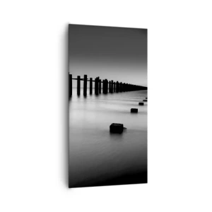 Tablou pe pânză - În depărtare gri în ceață - 65x120 cm