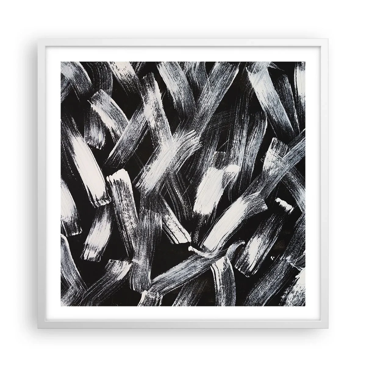 Poster în ramă albă - Abstracție în spirit industrial - 60x60 cm