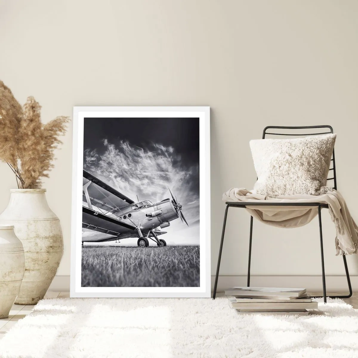 Poster în ramă albă - Rătăcitorul înaripat - 30x40 cm