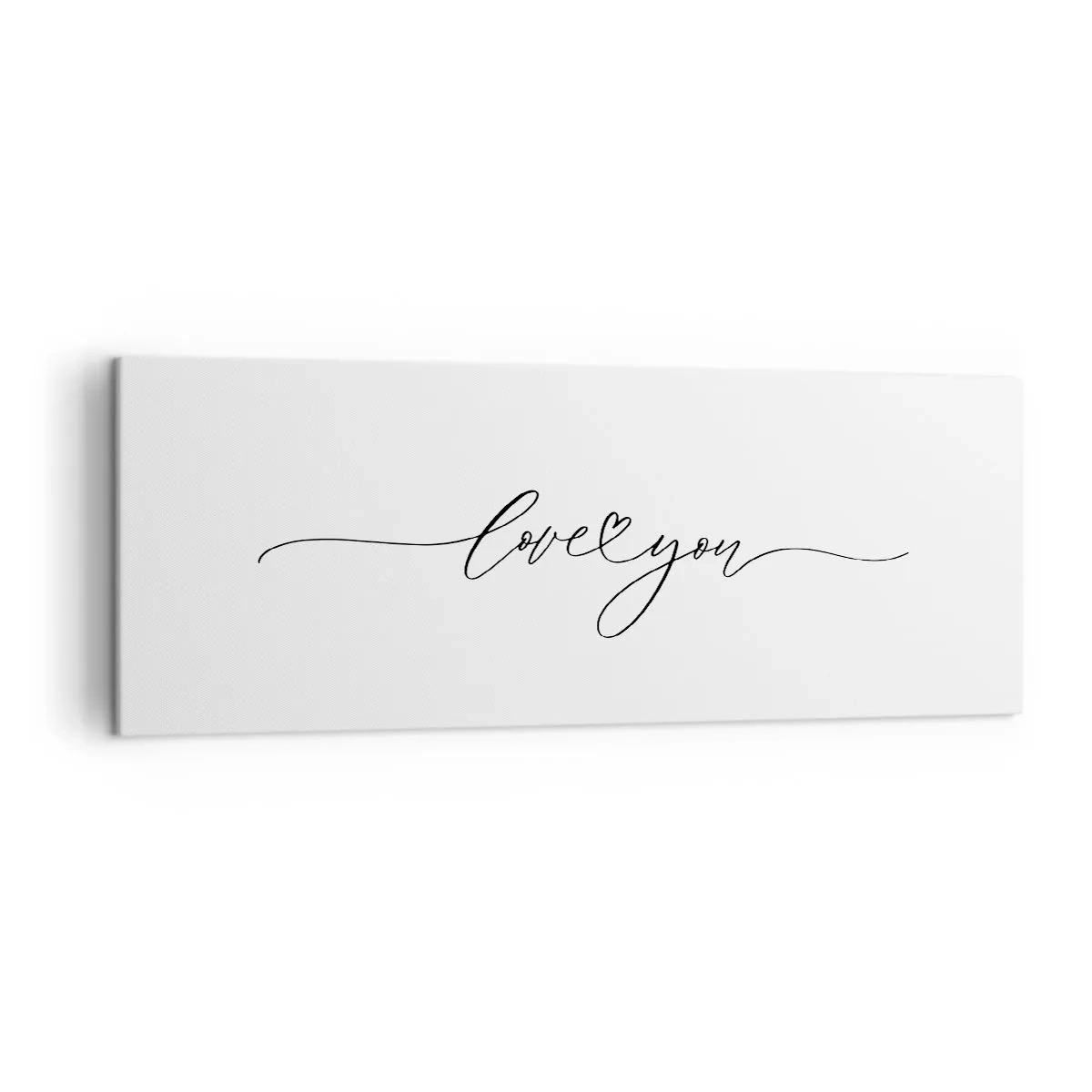 Tablou pe pânză - Negru pe alb - 140x50 cm