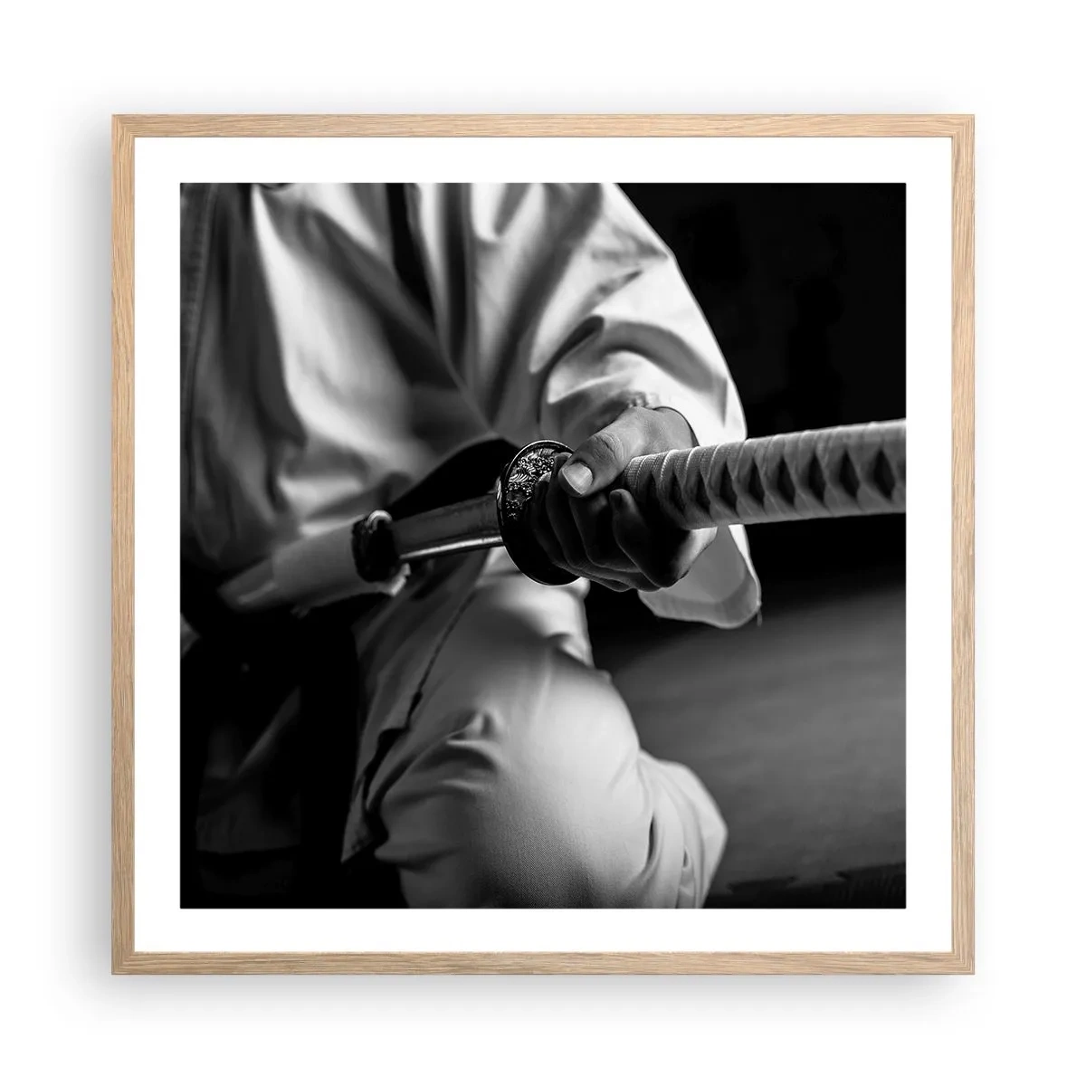 Poster în ramă de stejar deschis - Sufletul unui războinic - 60x60 cm