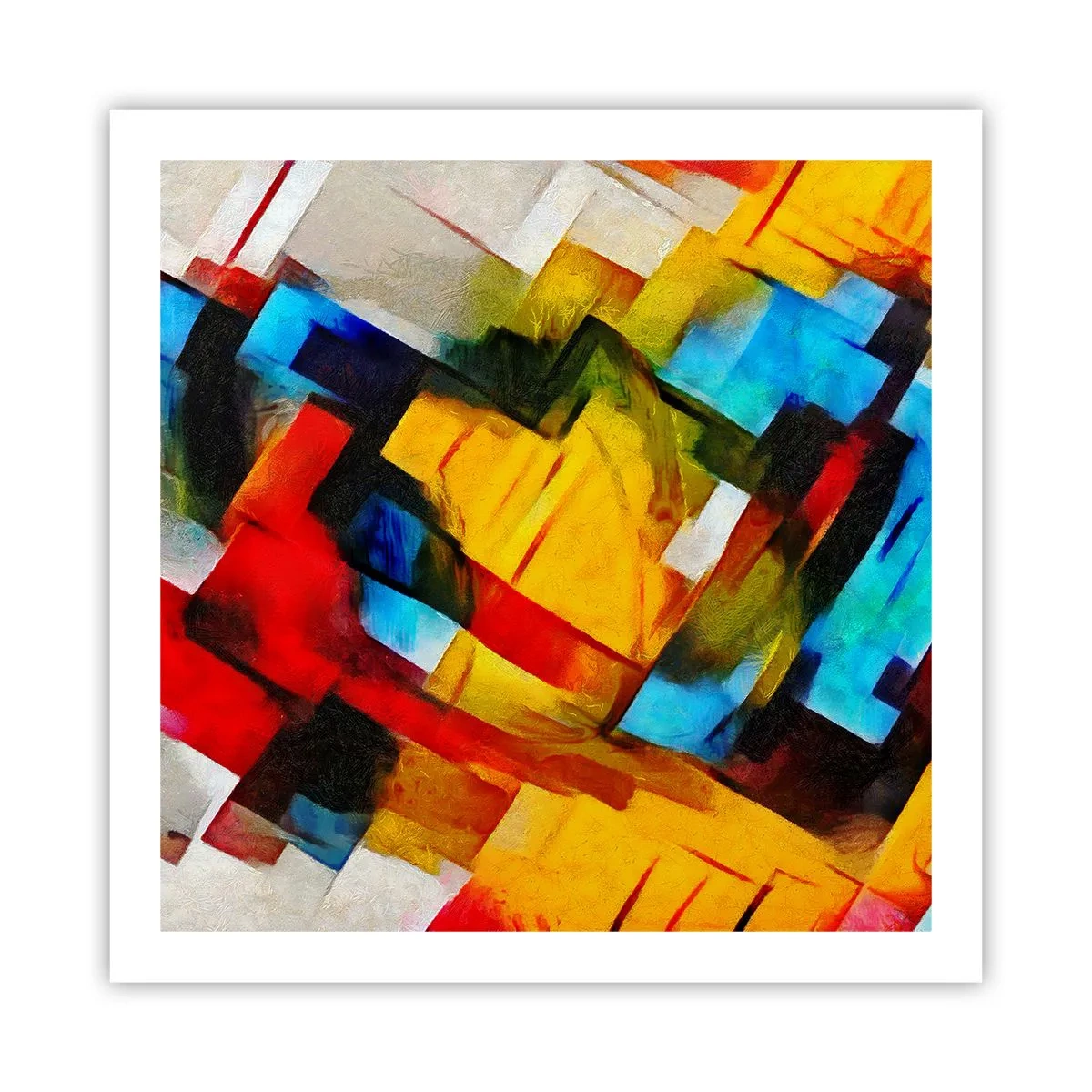 Poster - Sandviș multicolor - 60x60 cm
