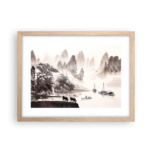 Poster în ramă de stejar deschis - Viața exotică de zi cu zi a Estului - 40x30 cm