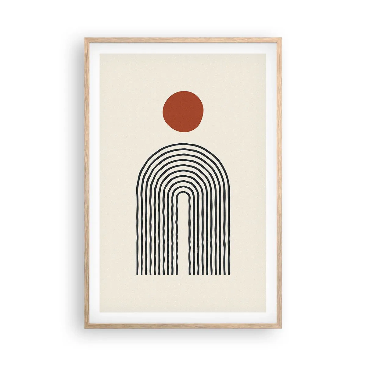 Poster în ramă de stejar deschis - Magnetismul formelor și al culorilor - 61x91 cm