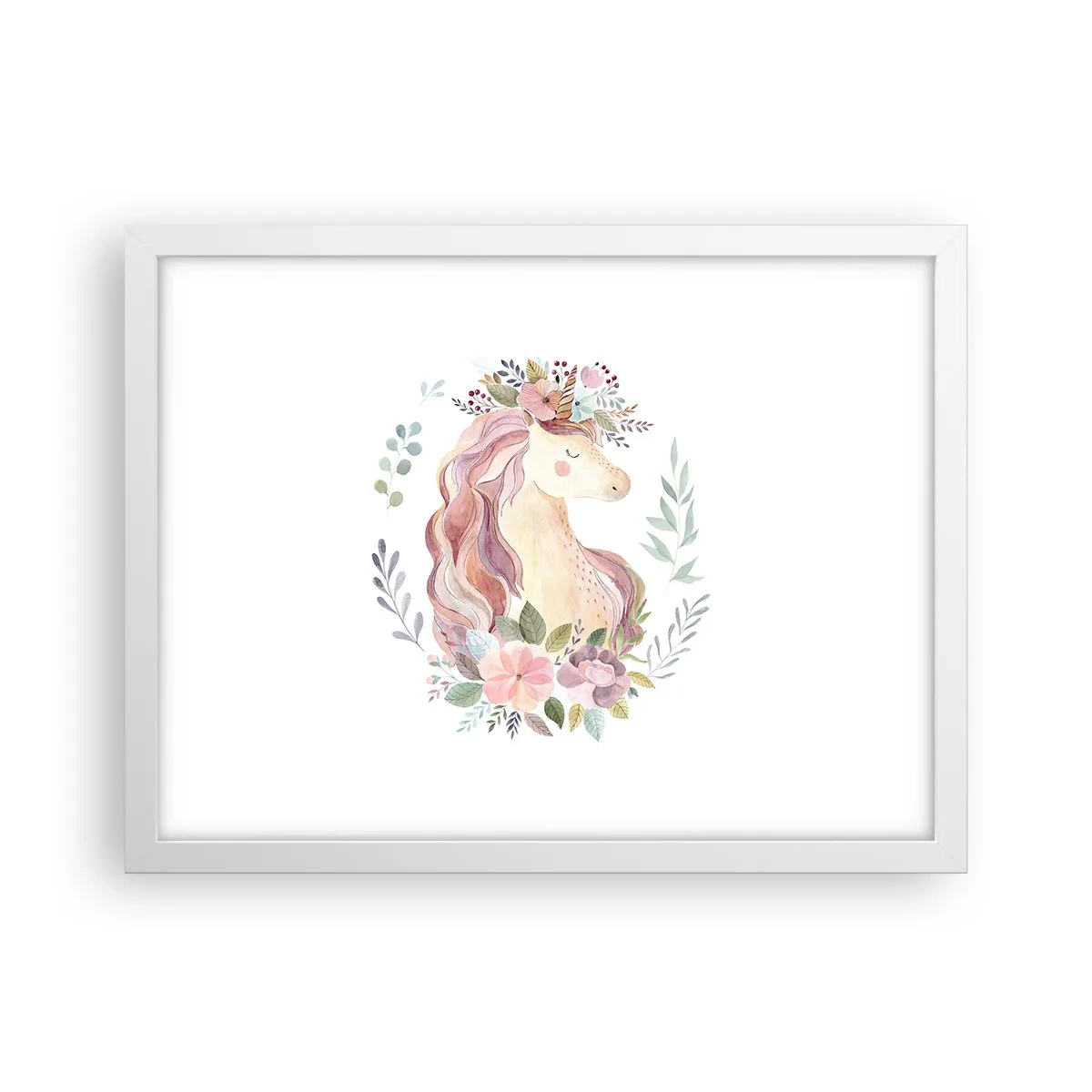 Poster în ramă albă - O invitație în lumea basmelor - 40x30 cm