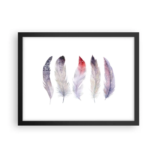 Poster în ramă neagră - Delicate ca o ceață multicoloră - 40x30 cm