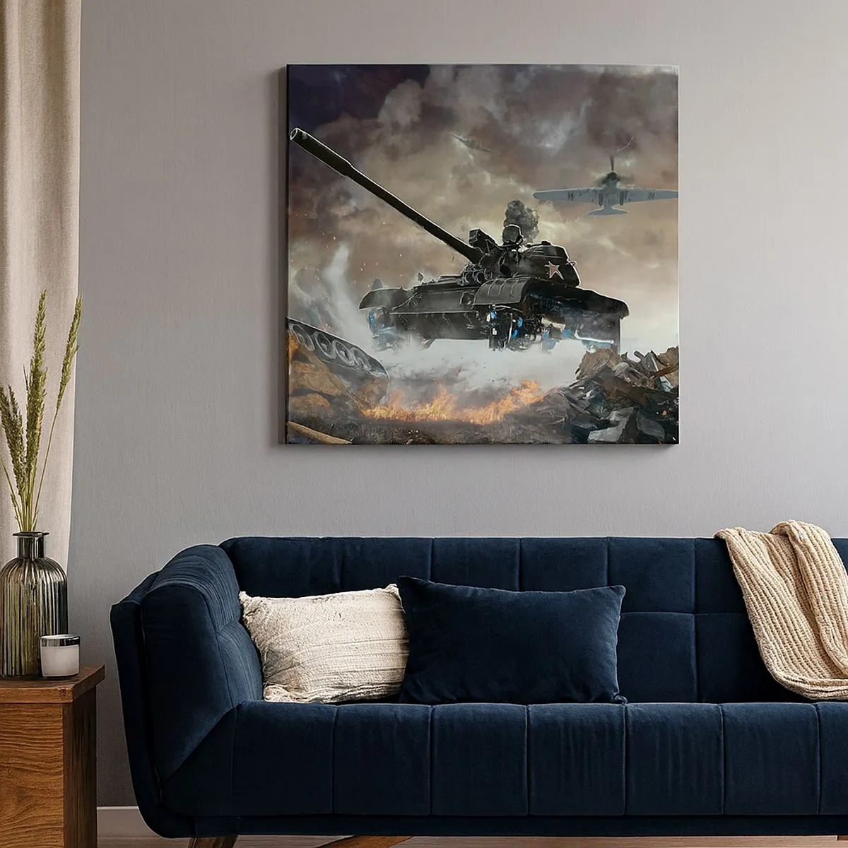 Tablou pe pânză - Bătălia este teribilă și frumoasă - 30x30 cm