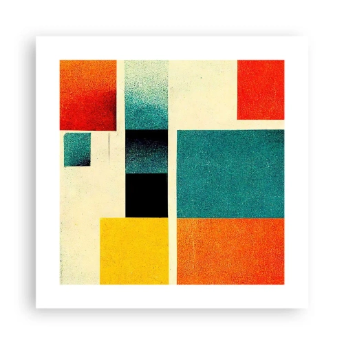 Poster - Abstracție geometrică - energie bună - 40x40 cm