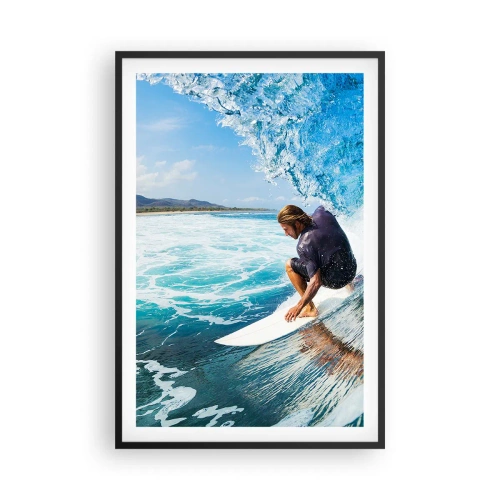 Poster în ramă neagră - Dansând cu valurile - 61x91 cm