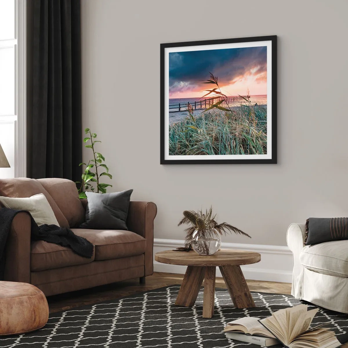 Poster în ramă neagră - Nu trece cu vântul - 60x60 cm