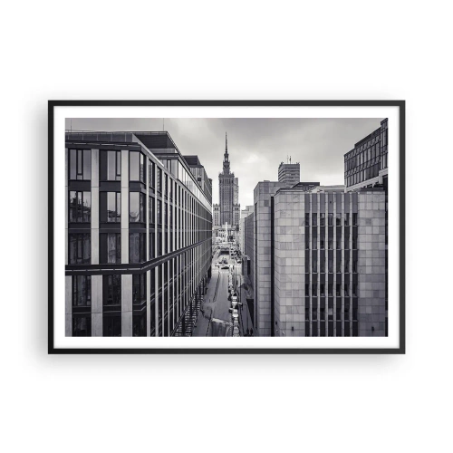 Poster în ramă neagră - Vale citadină din Varșovia - 100x70 cm