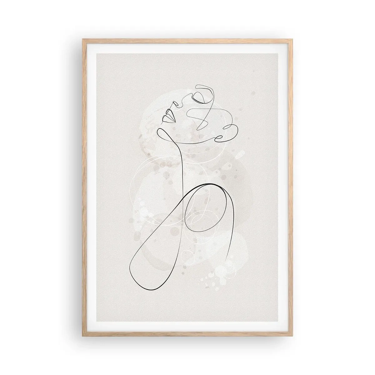 Poster în ramă de stejar deschis - Spirala frumuseții - 70x100 cm