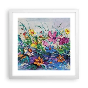Poster în ramă albă - Nu este deloc o natură moartă - 40x40 cm