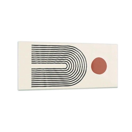 Tablou pe sticlă - Magnetismul formelor și al culorilor - 120x50 cm