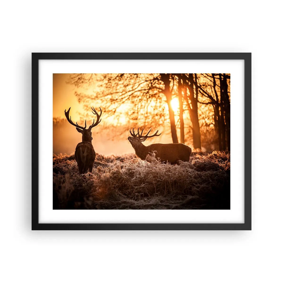 Poster în ramă neagră - Visul unui vânător - 50x40 cm