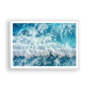 Poster în ramă albă - Cu bucurie și în salturi - 100x70 cm