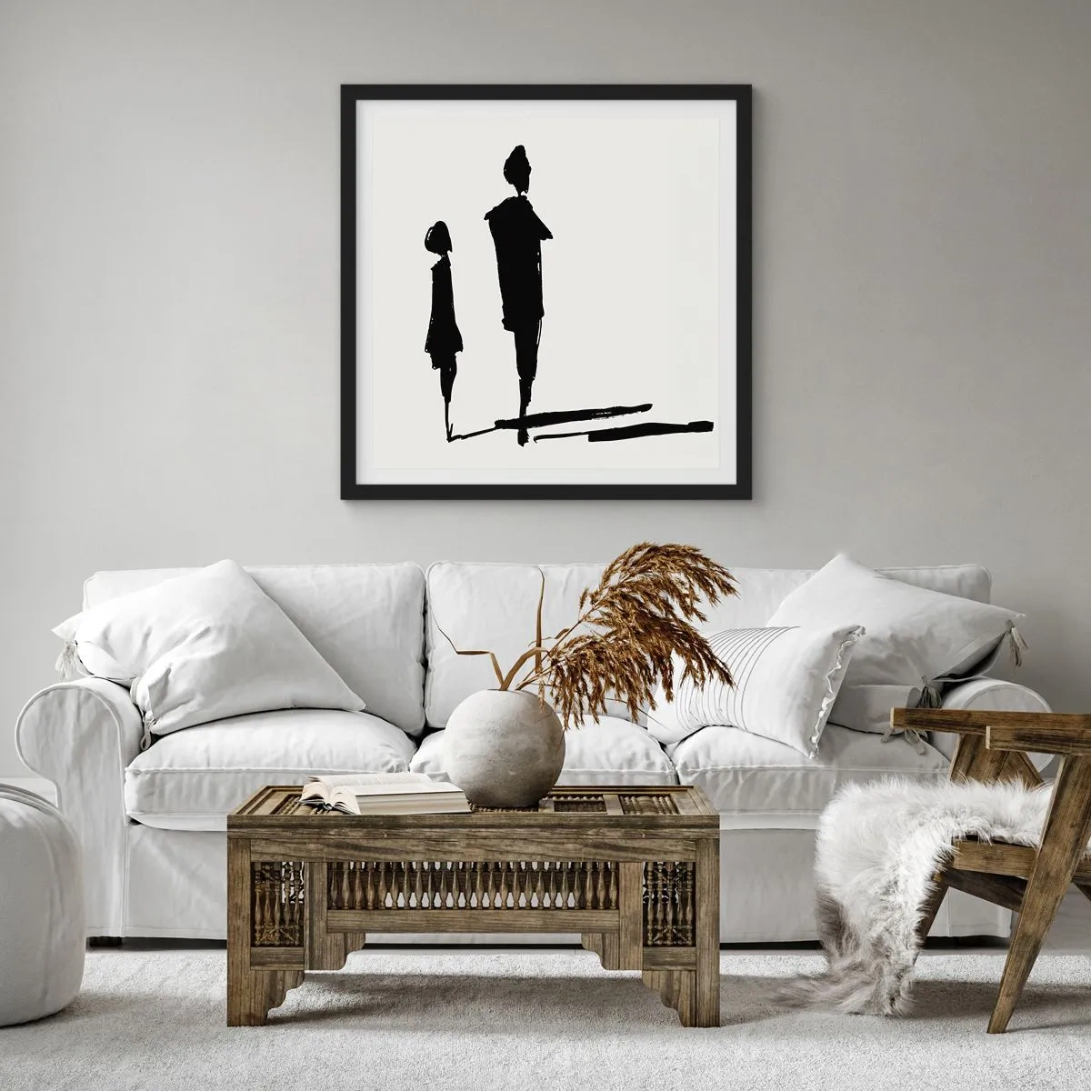 Poster în ramă neagră - Cu siguranță împreună? - 60x60 cm