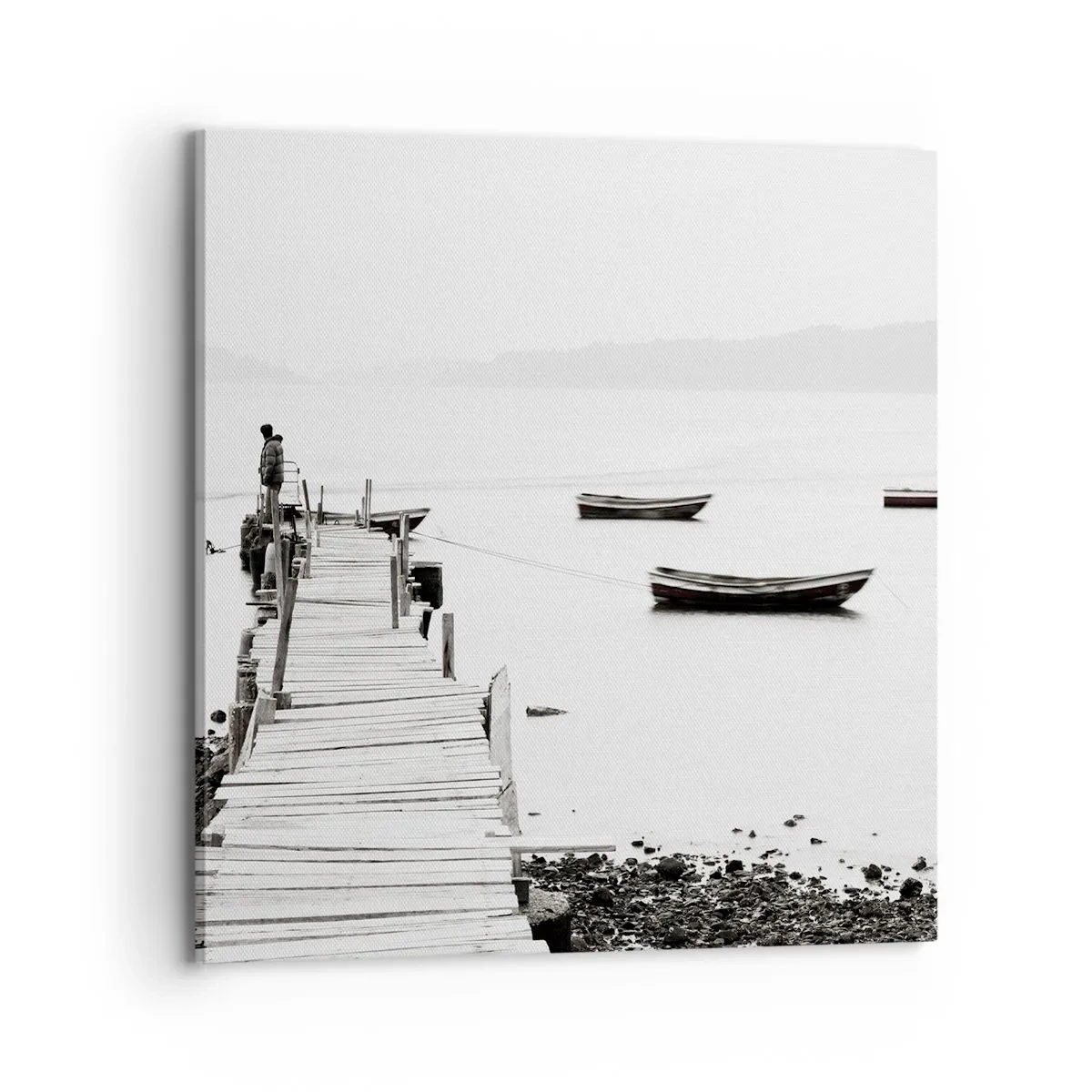 Tablou pe pânză - Peste apă liniștită și limpede - 70x70 cm