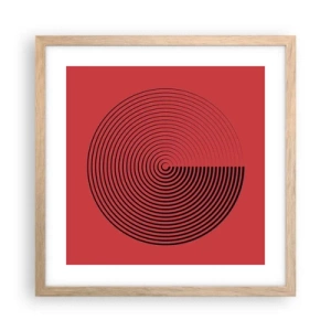 Poster în ramă de stejar deschis - Mișcare circulară - 40x40 cm
