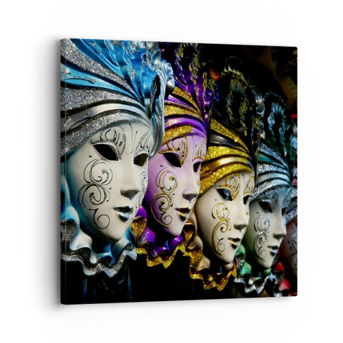 Tablou pe pânză - Mister în aur și argint - 30x30 cm