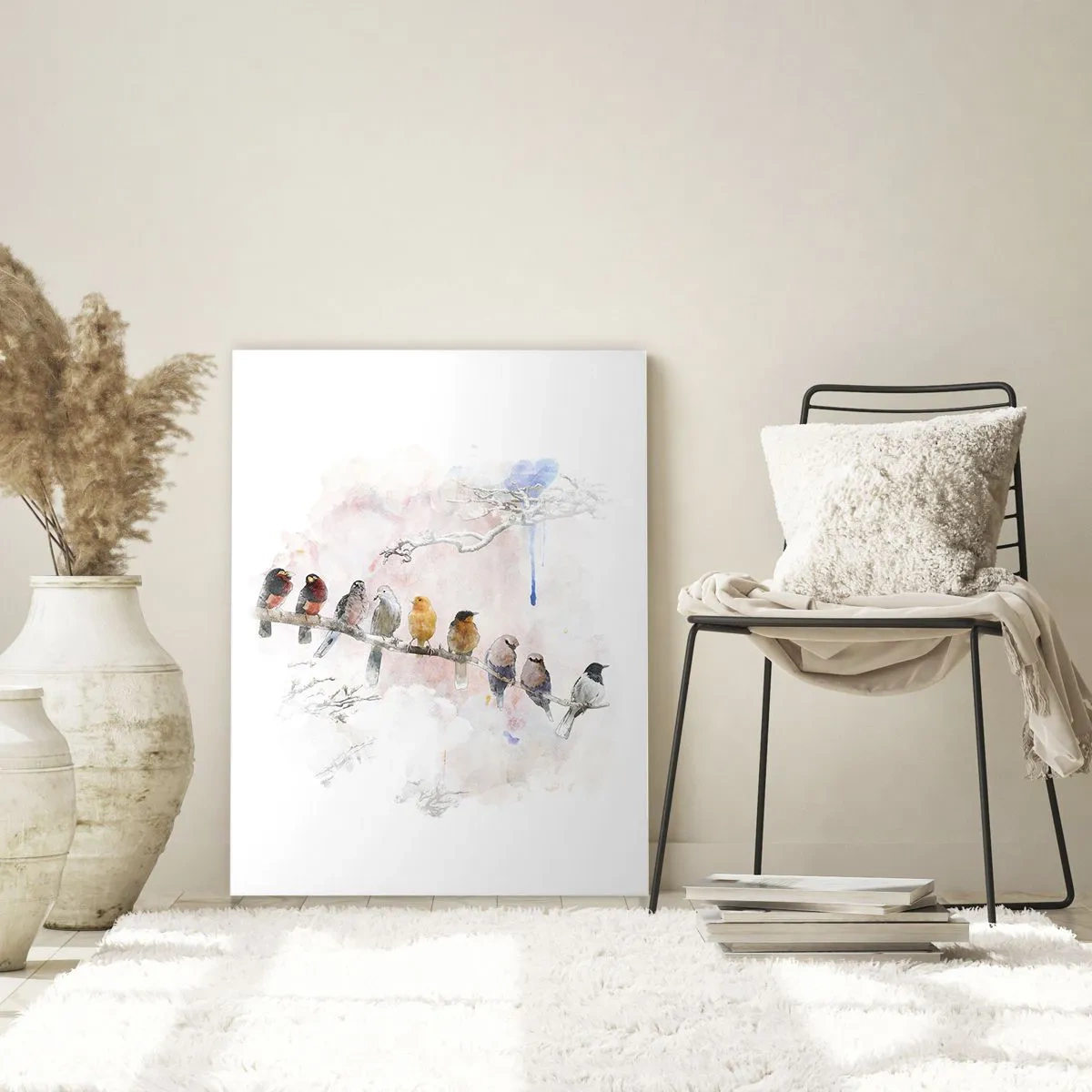 Tablou pe sticlă - Întâlnire înaripată - 80x120 cm