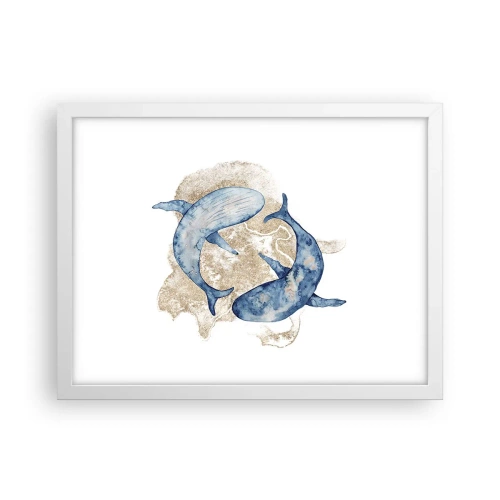 Poster în ramă albă - Prietenie sau iubire? - 40x30 cm