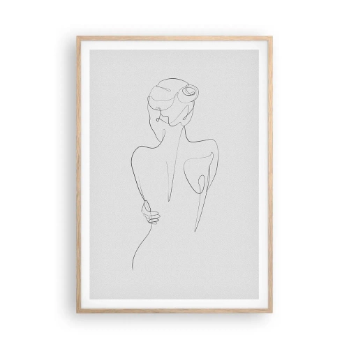 Poster în ramă de stejar deschis - Muzica corpului - 70x100 cm