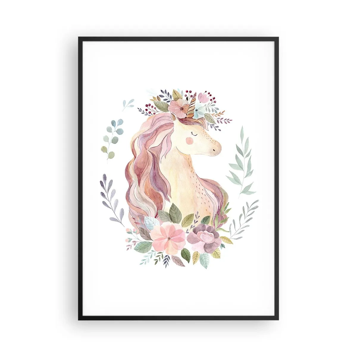 Poster în ramă neagră - O invitație în lumea basmelor - 70x100 cm